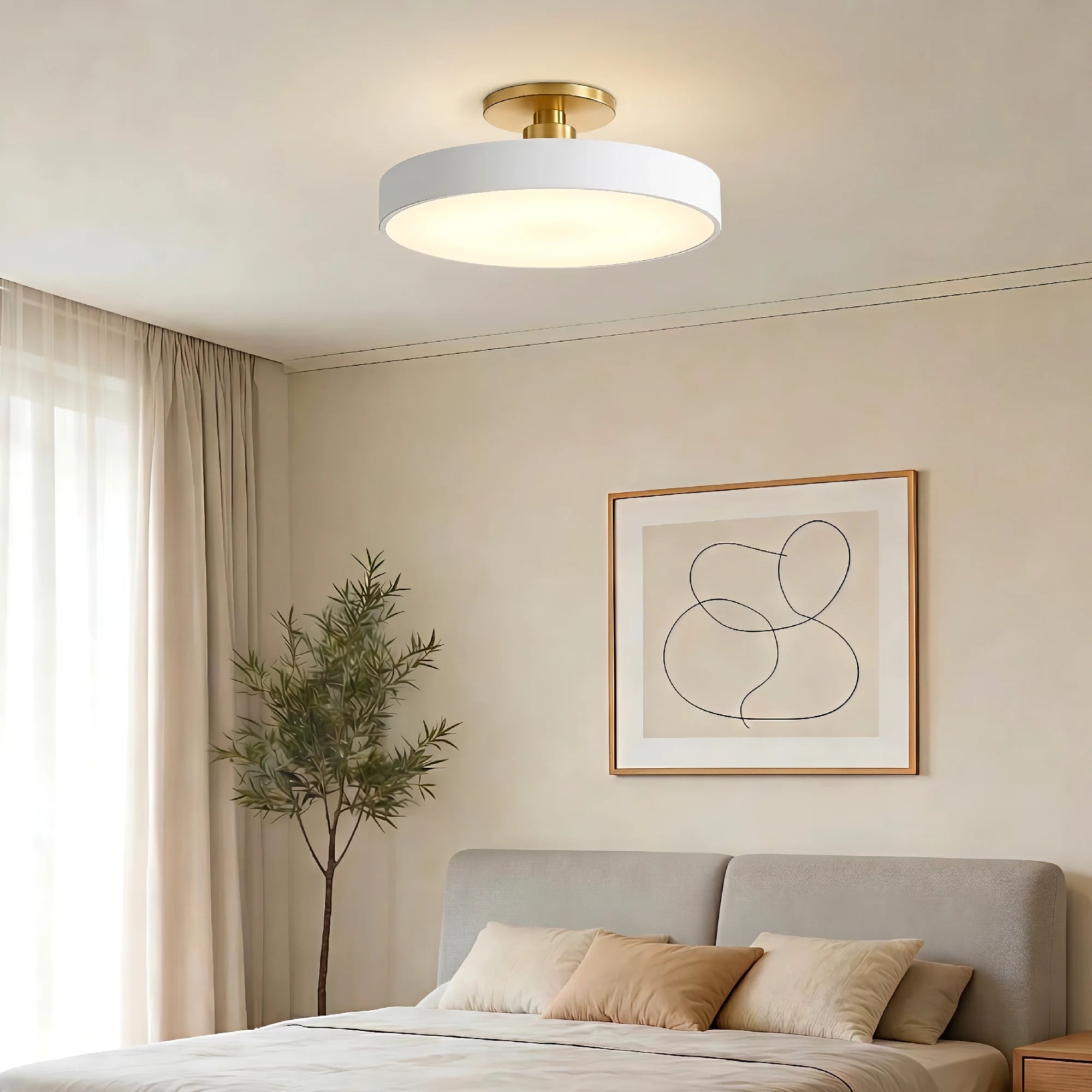 Nordic Round Flush Mount Ceiling Light