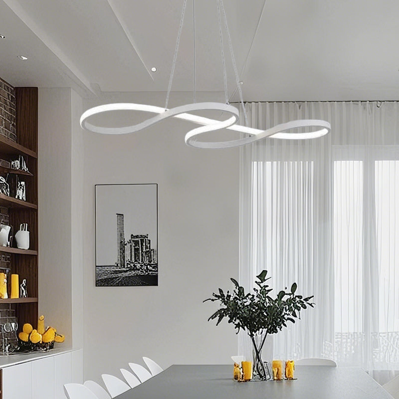 Lampada a sospensione a LED dal design moderno con note musicali