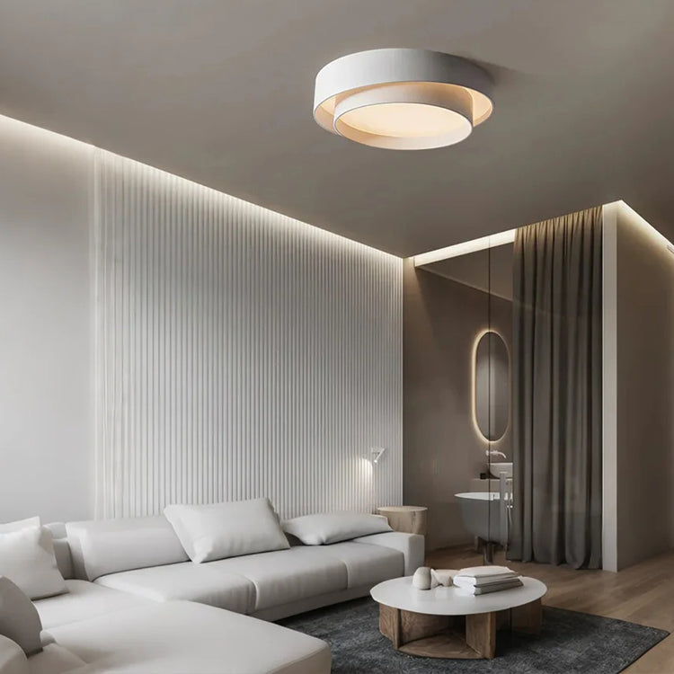 Modern Double Round Ceiling Light