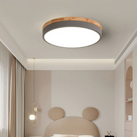Chic Wood Flush-Mount Ceiling Light
