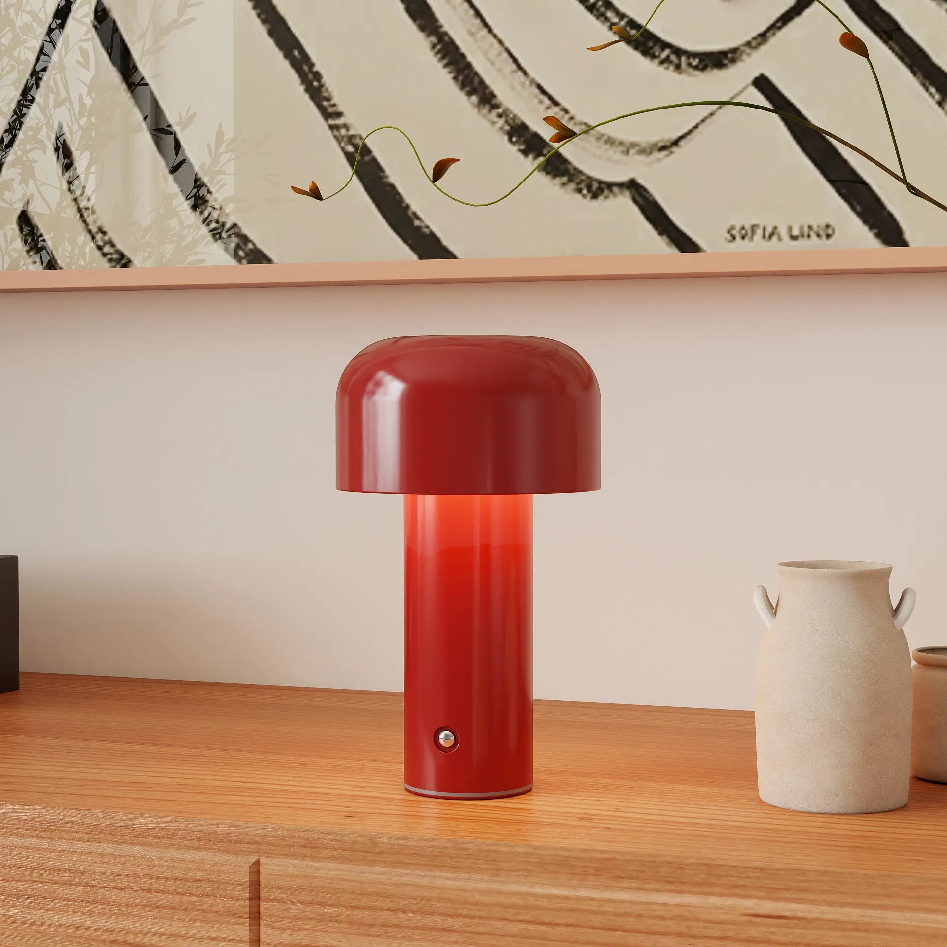Lampada da tavolo creativa a forma di fungo semplice