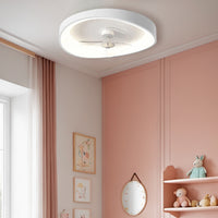 Moderne minimalisme hvid loftsventilator med lys