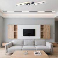Luce a soffitto a LED in alluminio nero semplice moderno