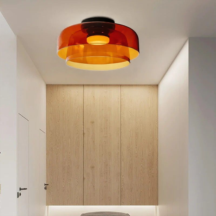 Plafonnier créatif en vitrail multicouche Glarefusion