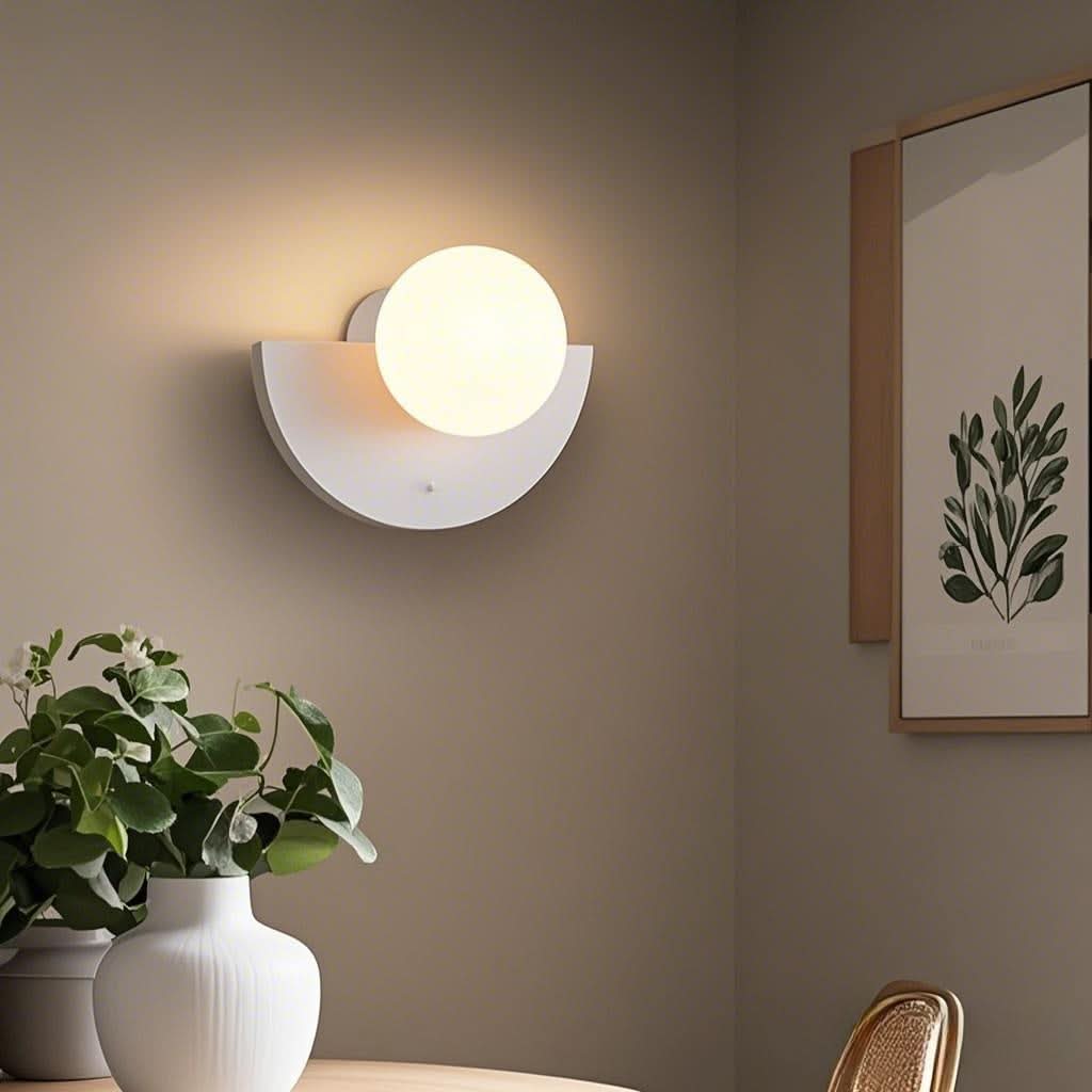 Lampada da parete semicircolare nordica Glarefusion