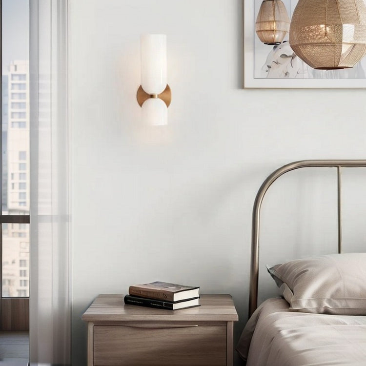 Creative dobbelthoved glasvæglampe