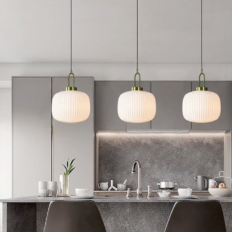 Glarefusion Lustre LED moderne simple à rayures claires