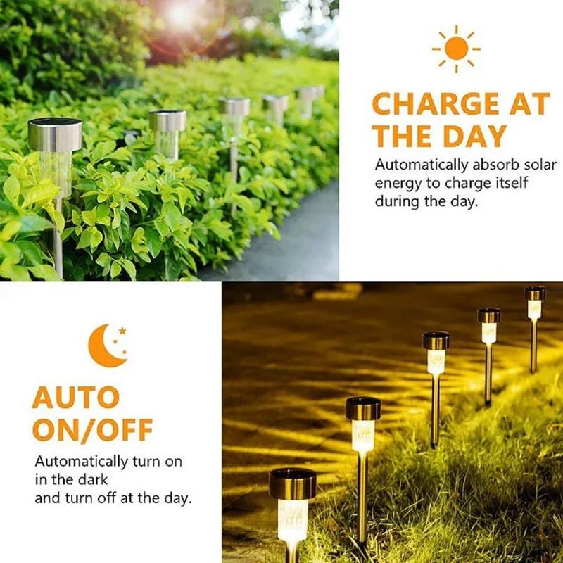 Lampe solaire extérieure pour chemin de jardin