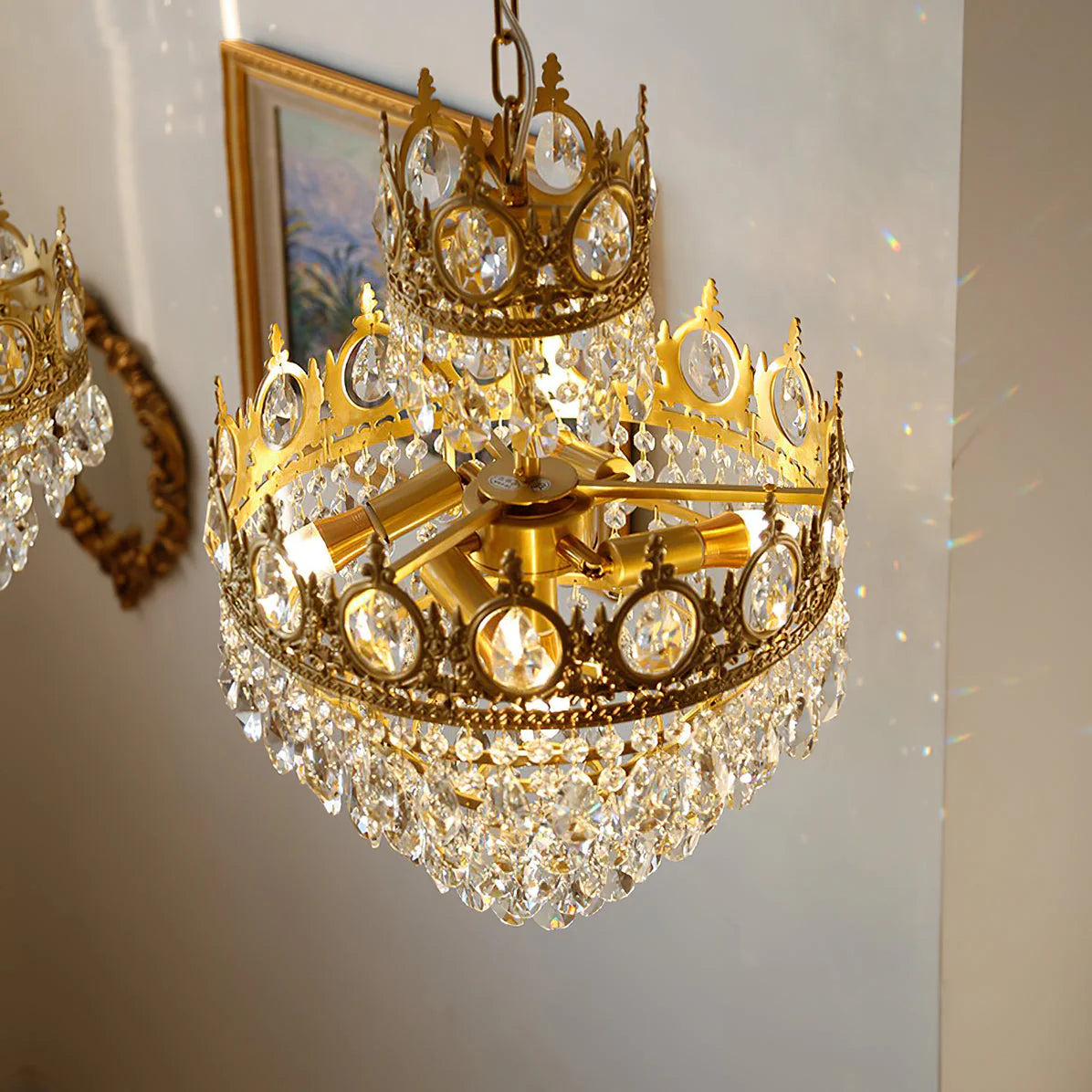 Lampadario vintage scintillante