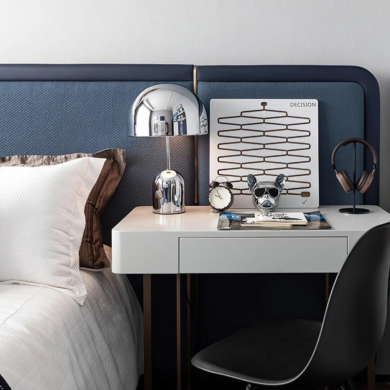 Modern Metallic Dome Iron Table Lamp