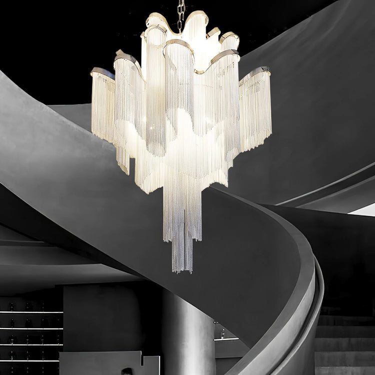 Classic Waterfall Aluminum Chain Chandelier