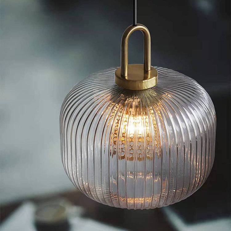 Glarefusion Lustre LED moderne simple à rayures claires