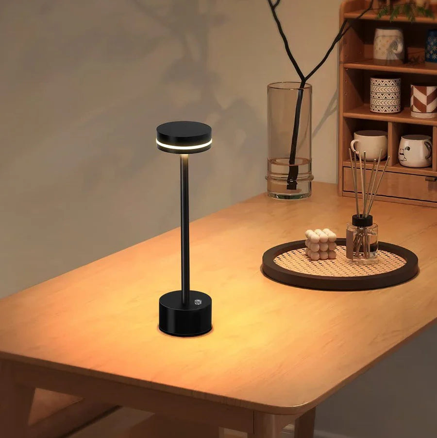 Moderne enkle soveværelse genopladelig berøringsbordlampe