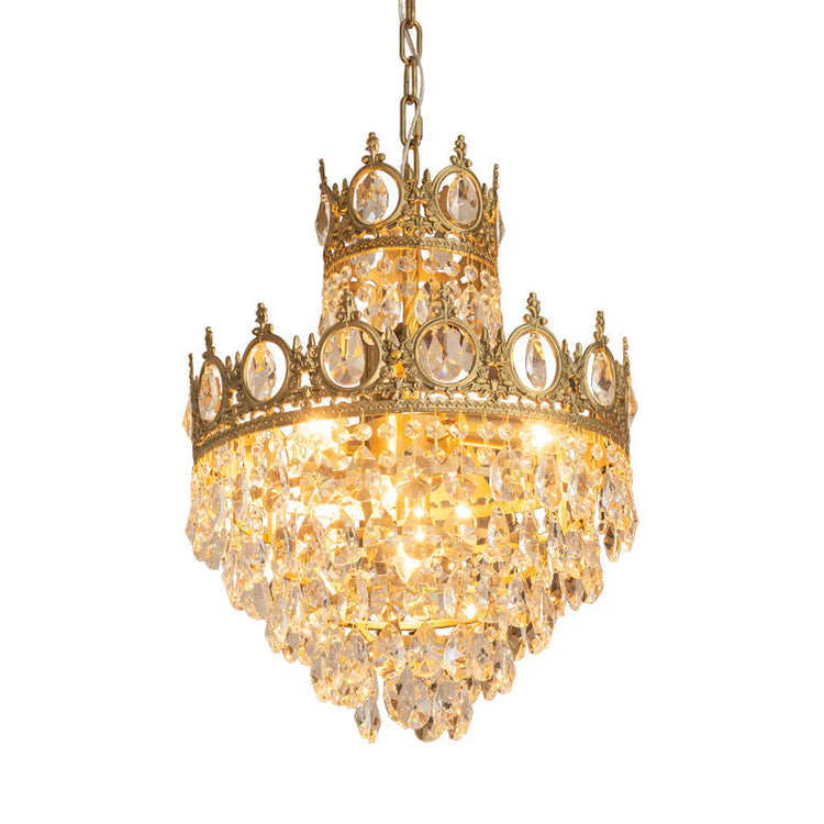 Retro Tiered Circular Crystal Chandelier