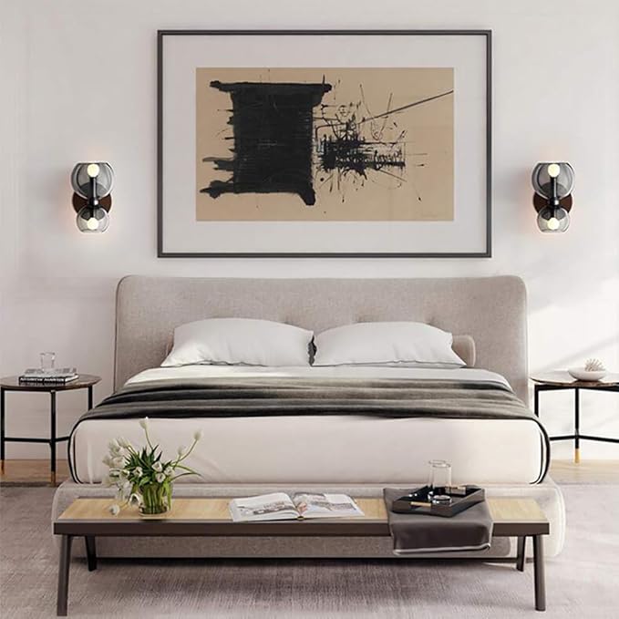 Applique murale ronde en verre tendance
