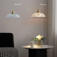 Glarefusion Modern Bowl Glass Pendant Light