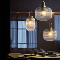 Glarefusion Modern Simple Clear Light Stripe LED Chandelier