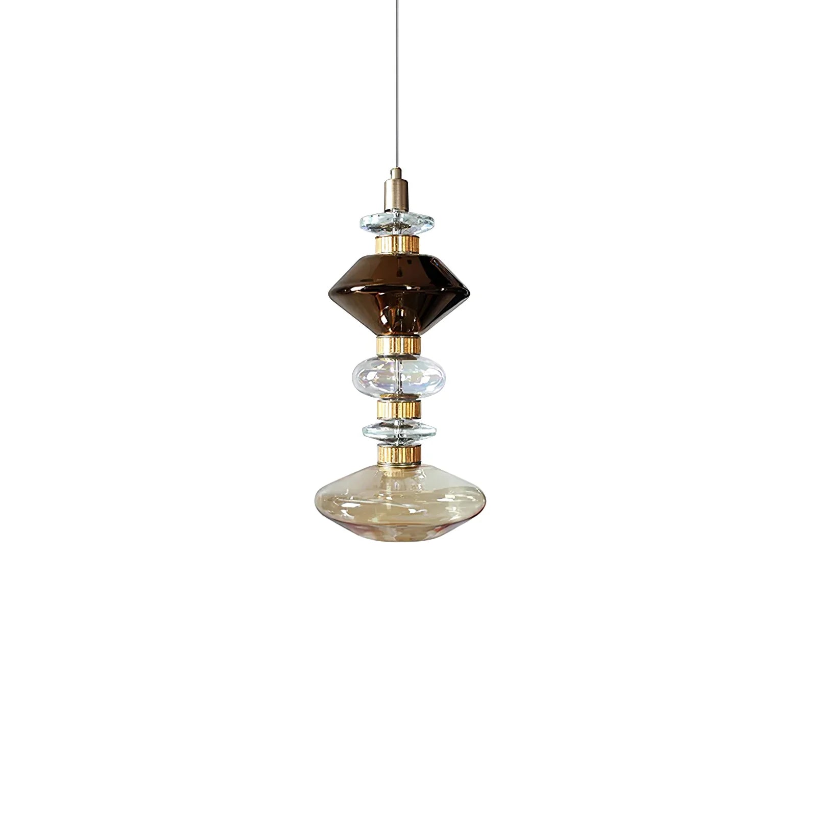 Lampe suspendue élégante à plusieurs abat-jour en verre