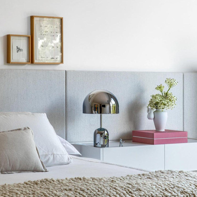 Moderne metallisk kuppel jern bordlampe