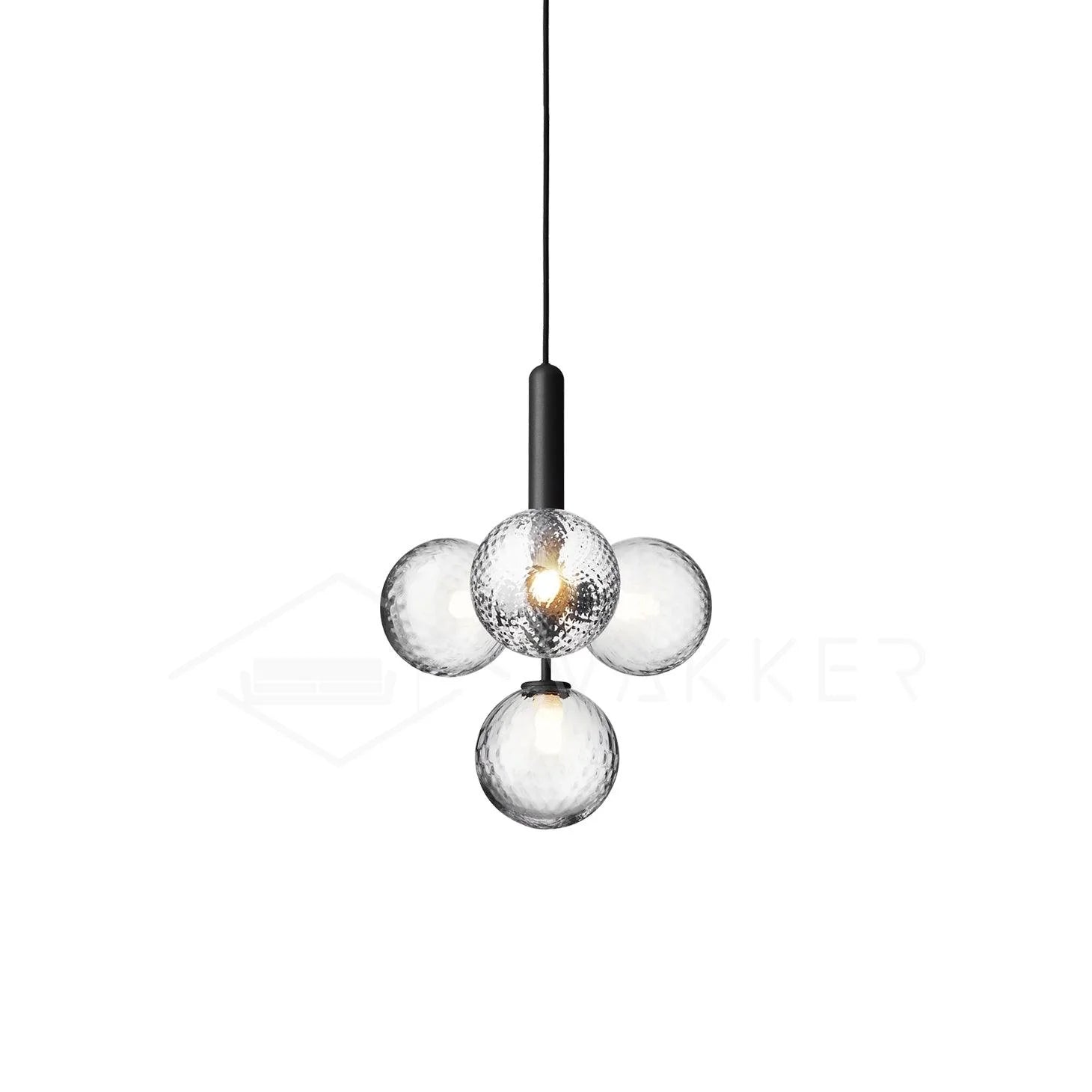 Petite suspension ronde moderne en verre