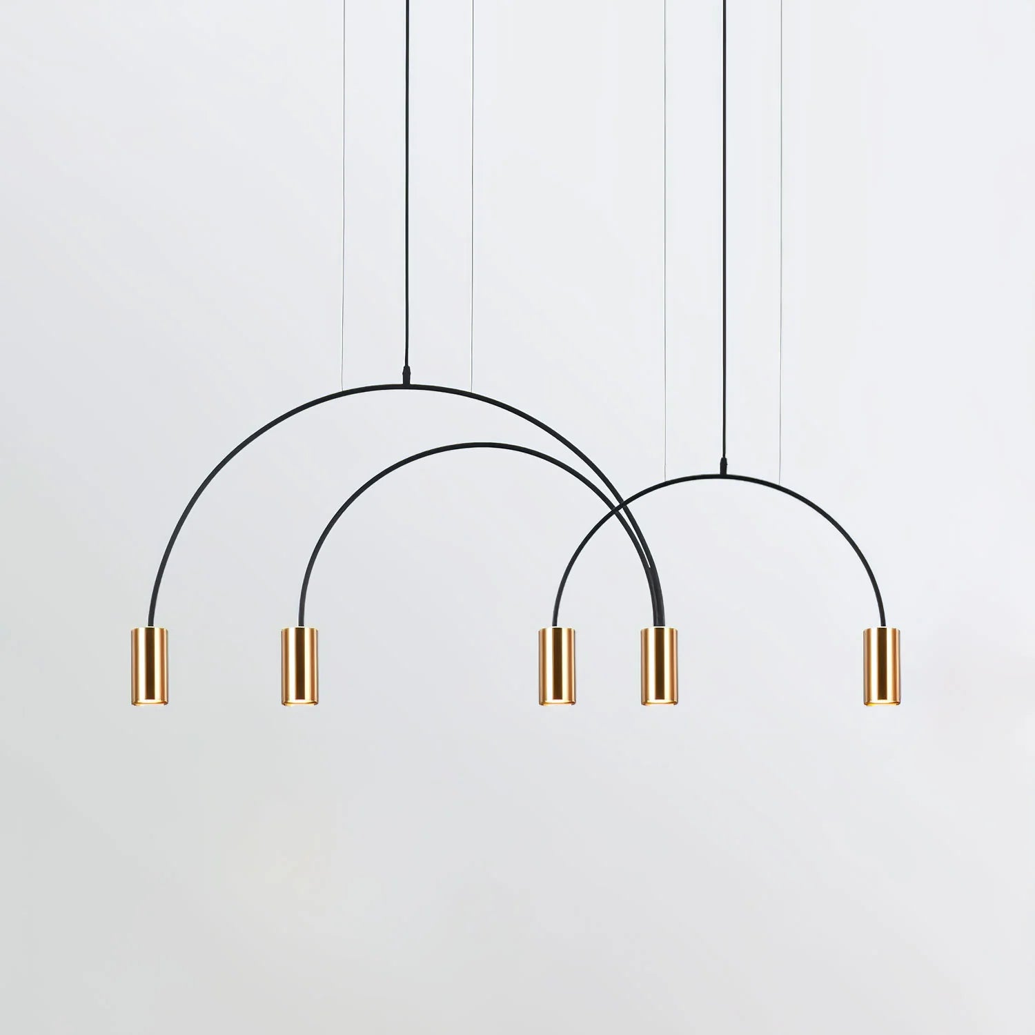Lampe à suspension minimaliste en fer à arc