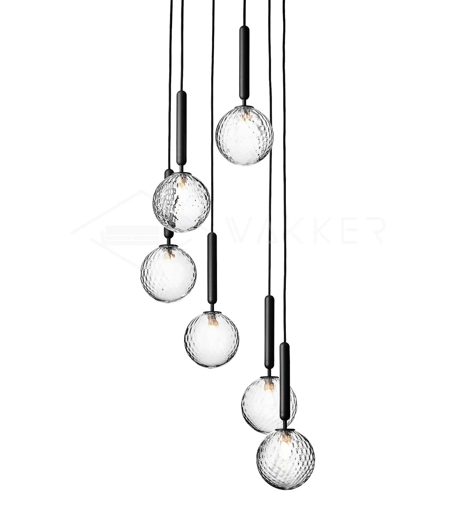 Petite suspension ronde moderne en verre