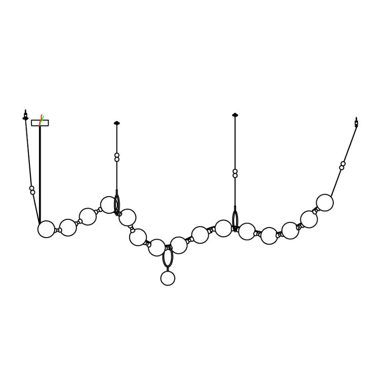 Elegant smykkeglas pendellampe