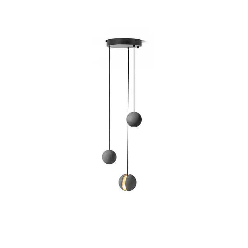 Suspension ronde minimaliste en béton