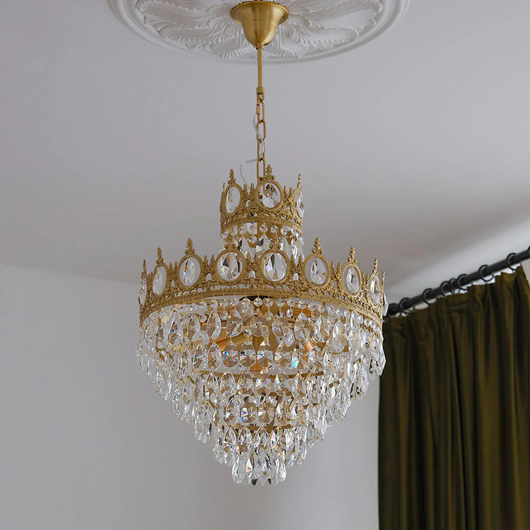 Retro Tiered Circular Crystal Chandelier