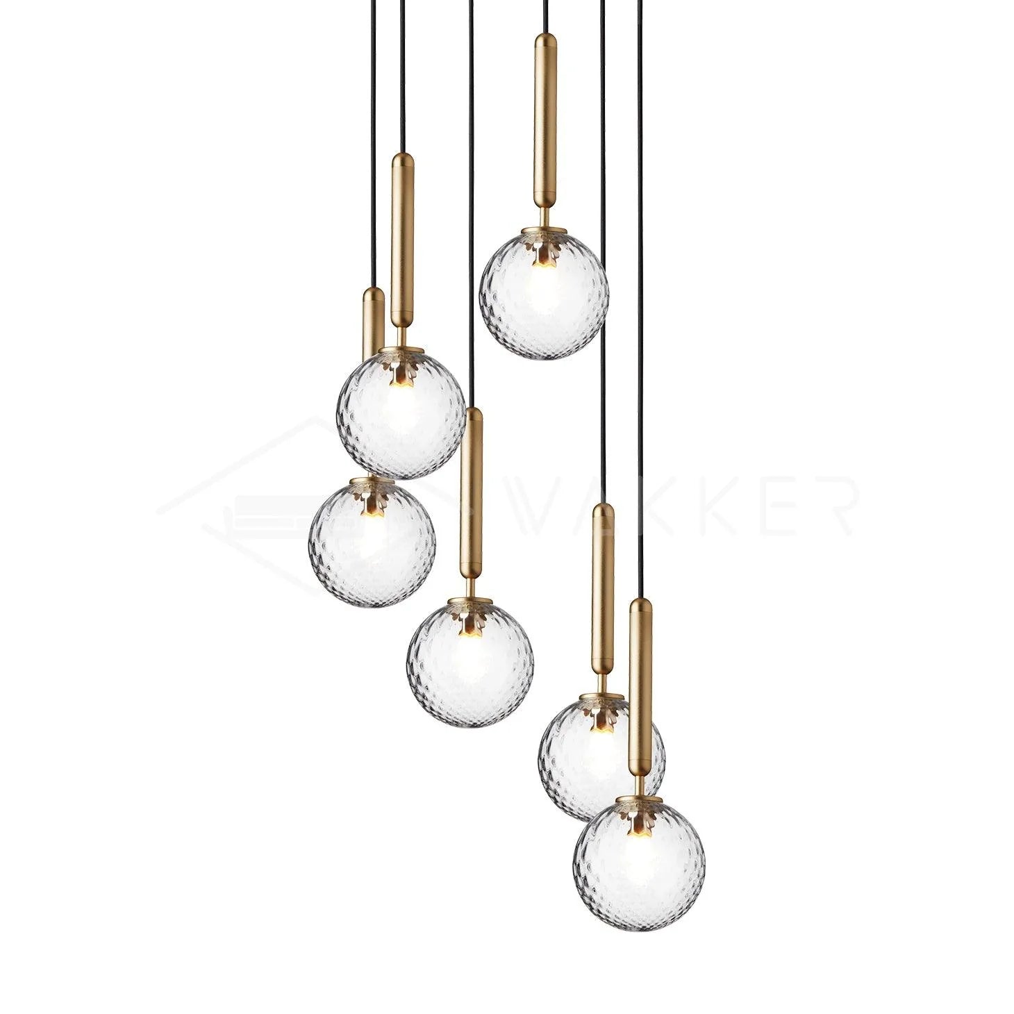 Petite suspension ronde moderne en verre