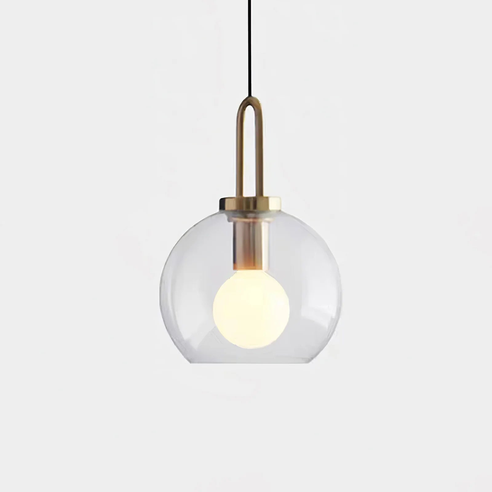 Lampe à Suspension Pendule Vintage en Verre