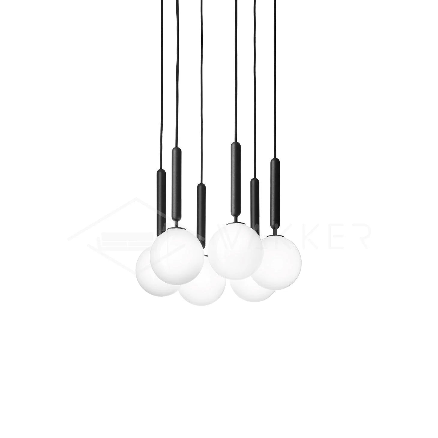 Petite suspension ronde moderne en verre