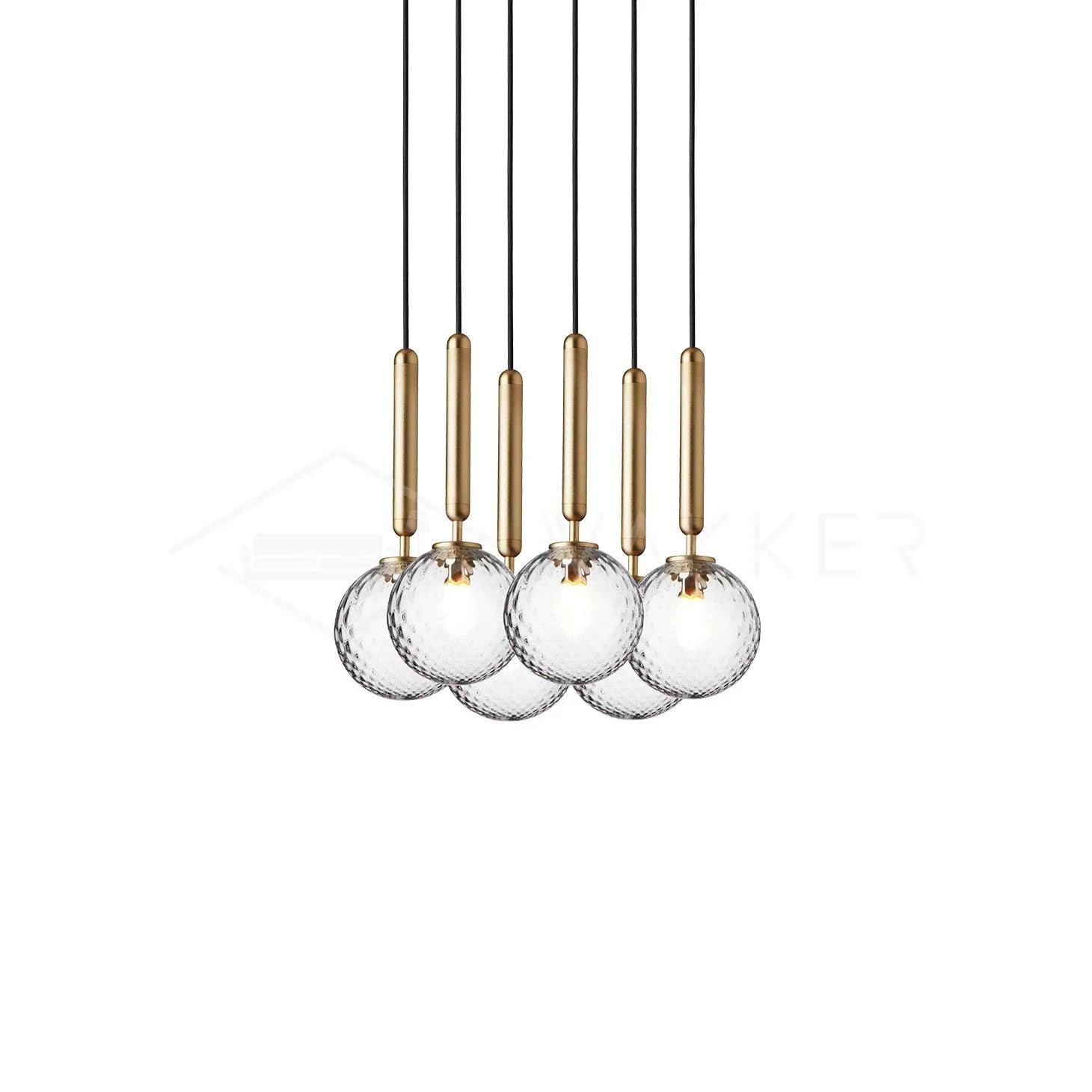 Petite suspension ronde moderne en verre