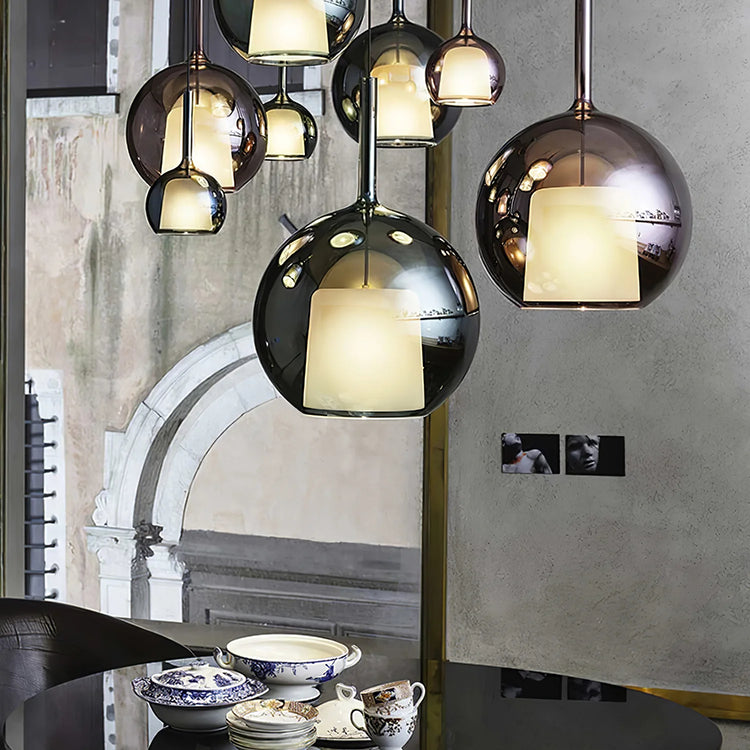 Minimalist Spherical Glass Pendant Light