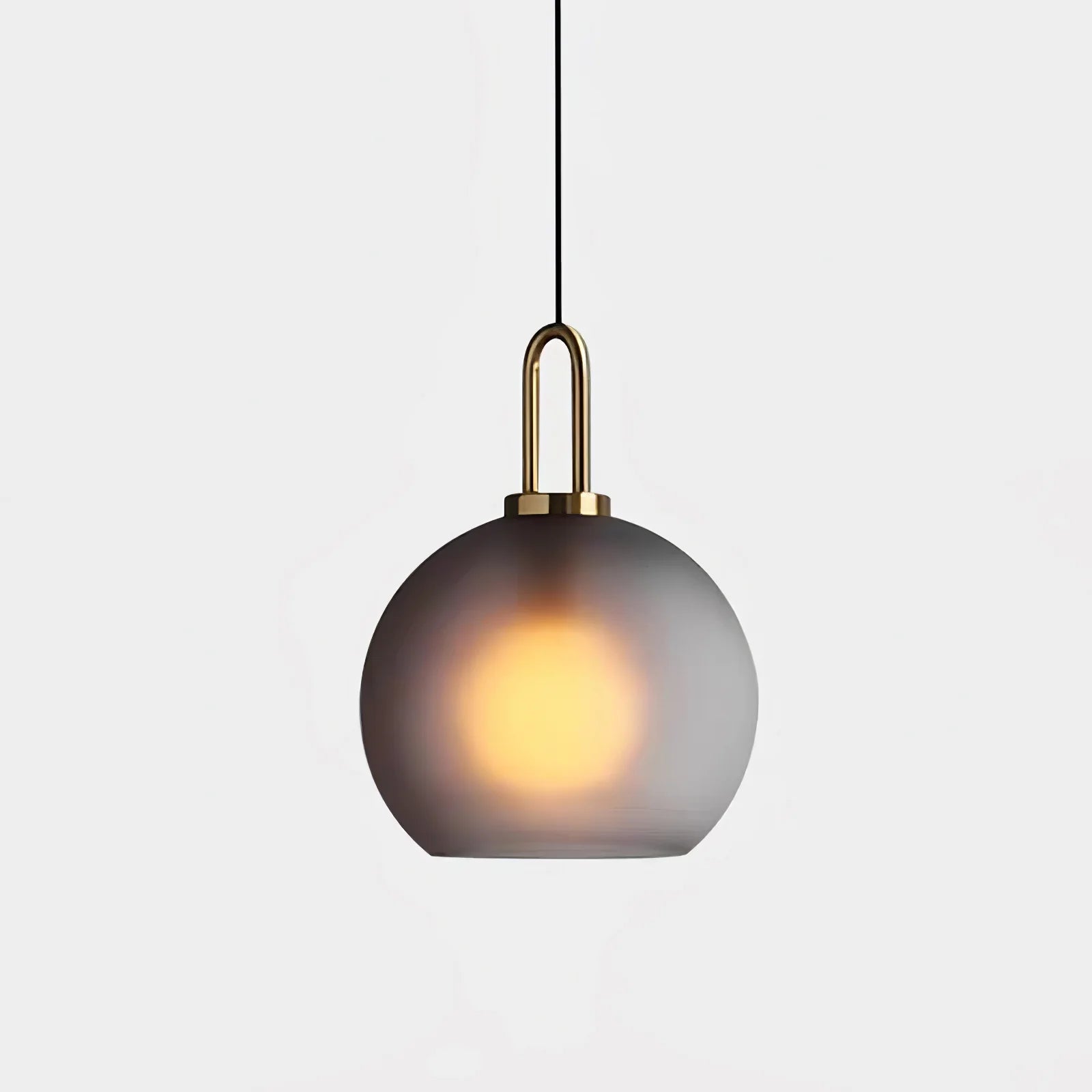 Lampe à Suspension Pendule Vintage en Verre