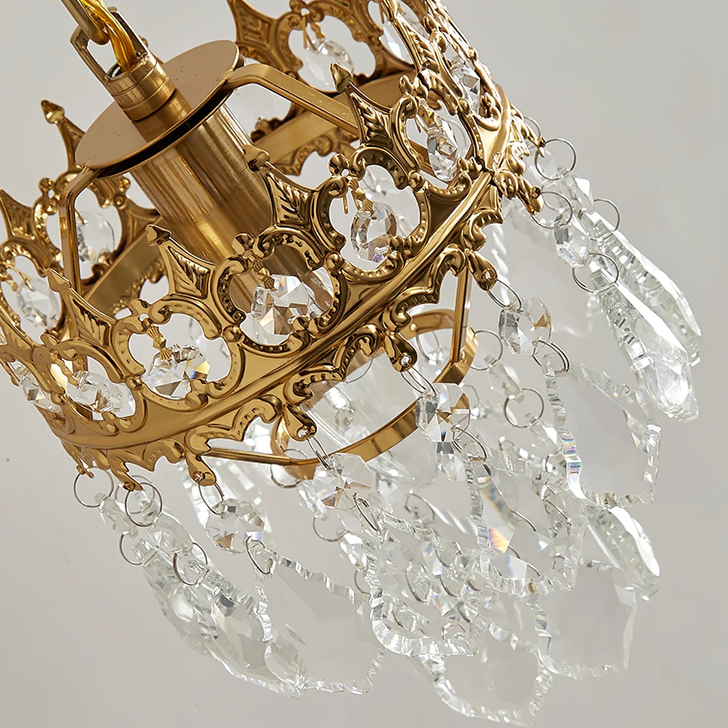 Applique murale vintage en cristal de couronne