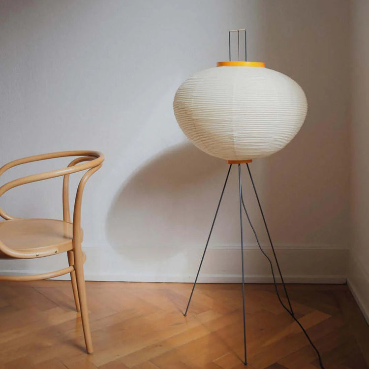 Orientalsk rund papirskærmlampe