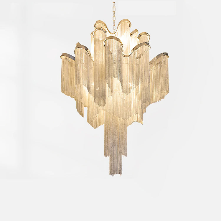 Classic Waterfall Aluminum Chain Chandelier
