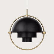 Lampada a sospensione multistrato con anello metallico creativo Glarefusion