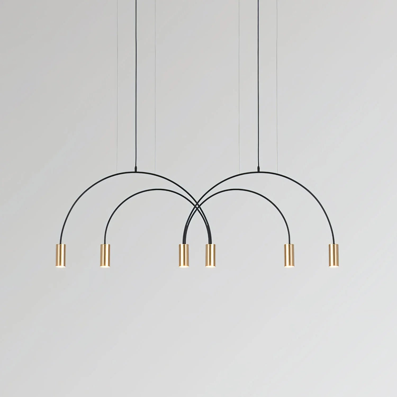 Lampe à suspension minimaliste en fer à arc