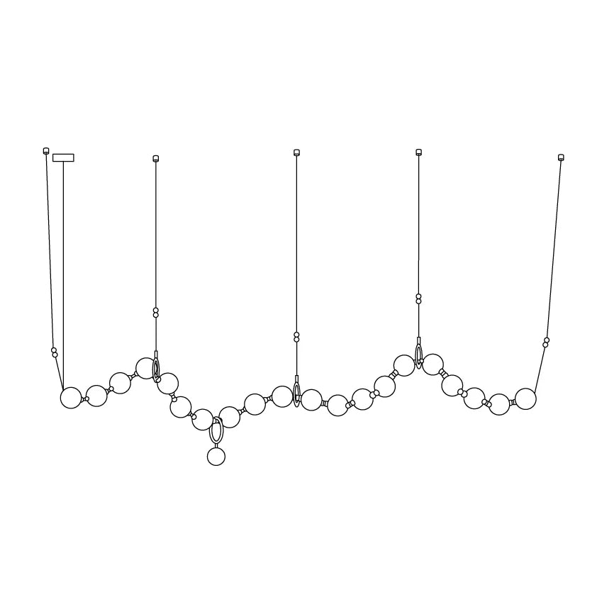 Lampe à suspension élégante en verre de bijoux