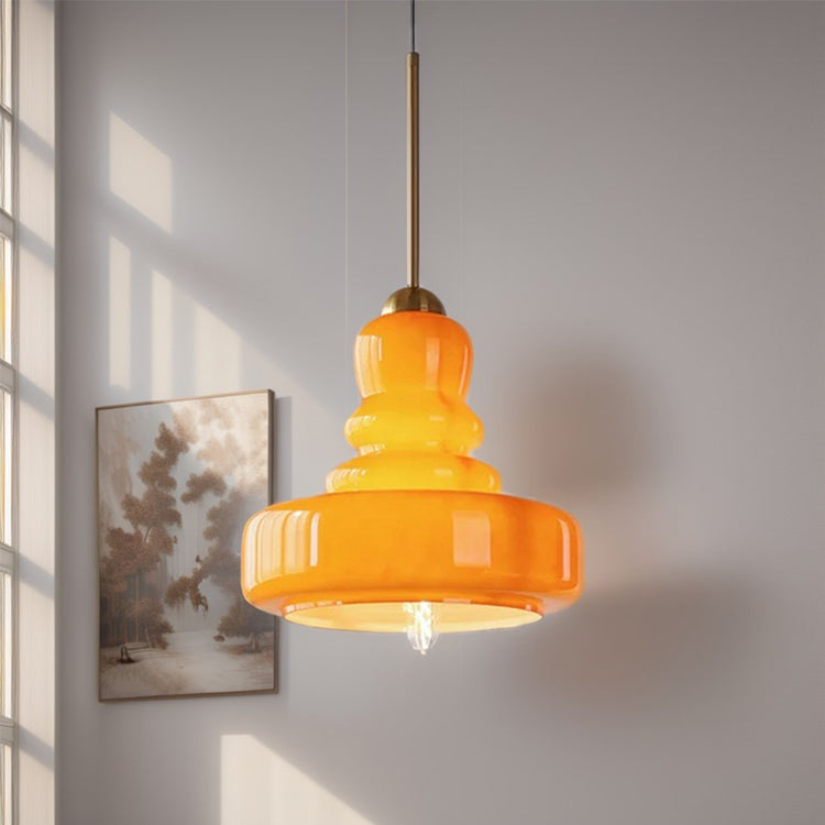 Glarefusion fransk farverig græskar vedhæng