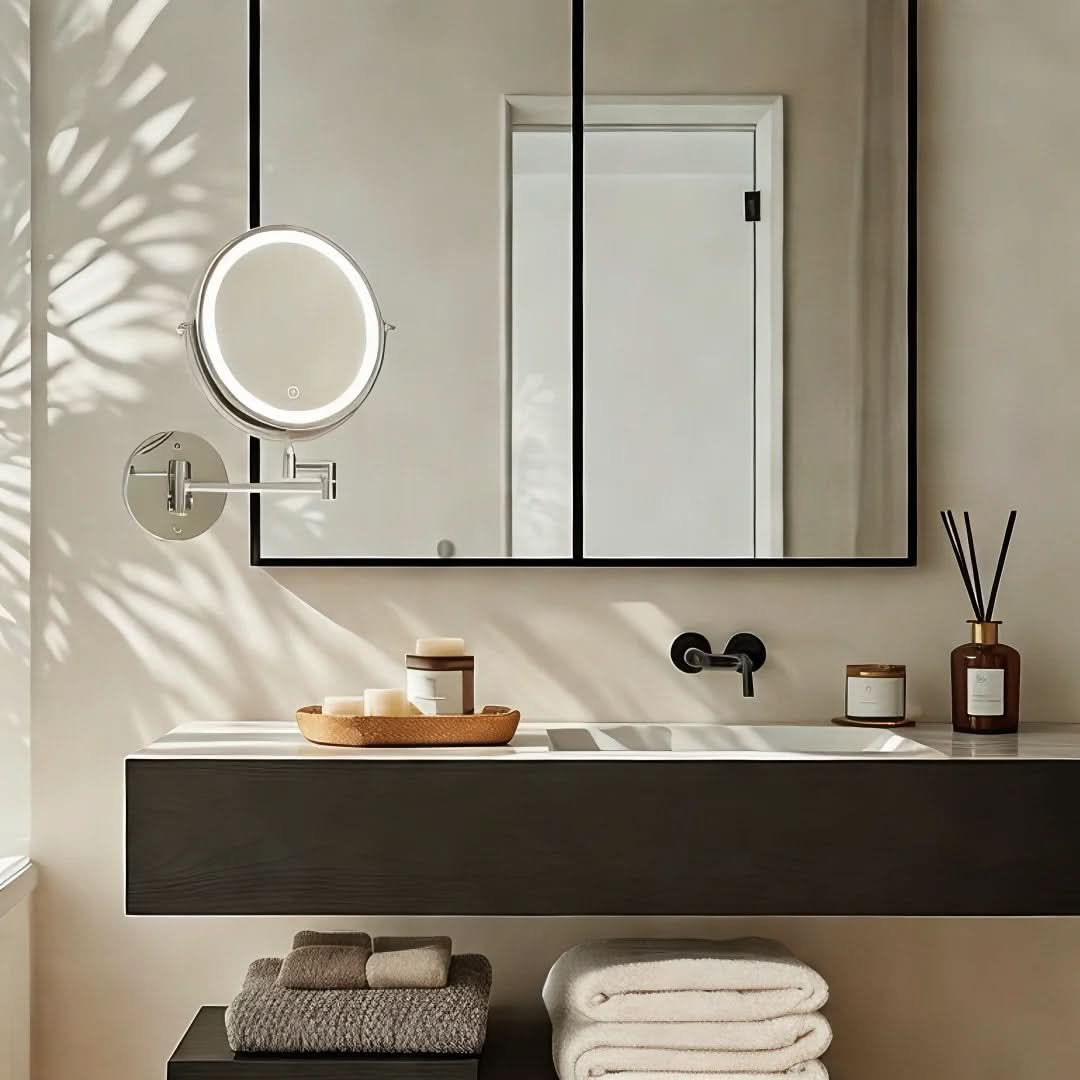 Glarefusion Three-tone Dimming Wall-mounted Makeup Mirror
