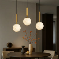 Creative Alabaster Brass Pendant Light
