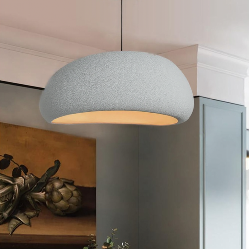Lampe à suspension en forme de nid d'oiseau de style japonais Wabi-Sabi