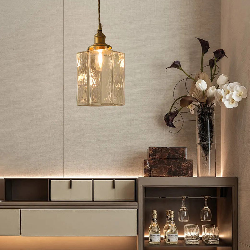 Glarefusion moderne retro glas pendellampe