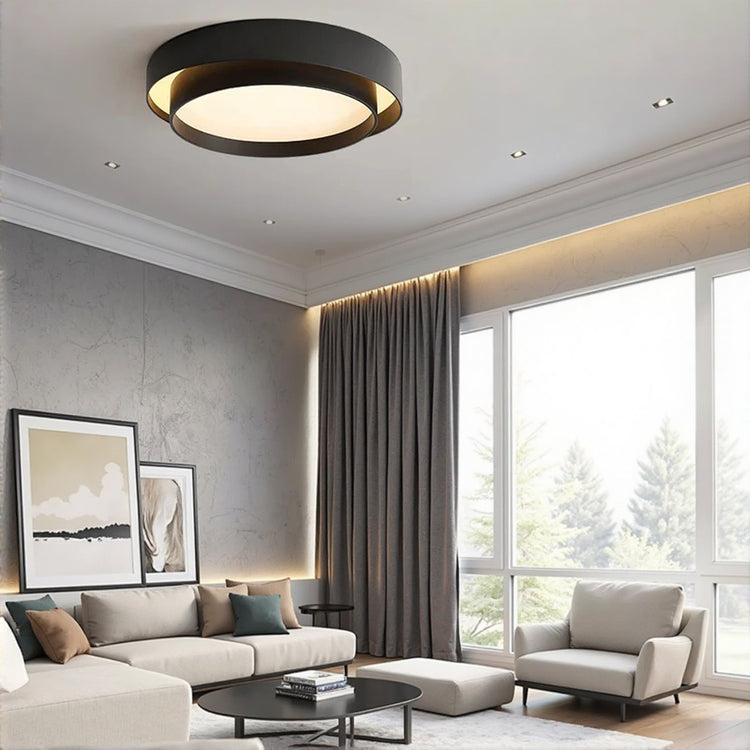 Modern Double Round Ceiling Light