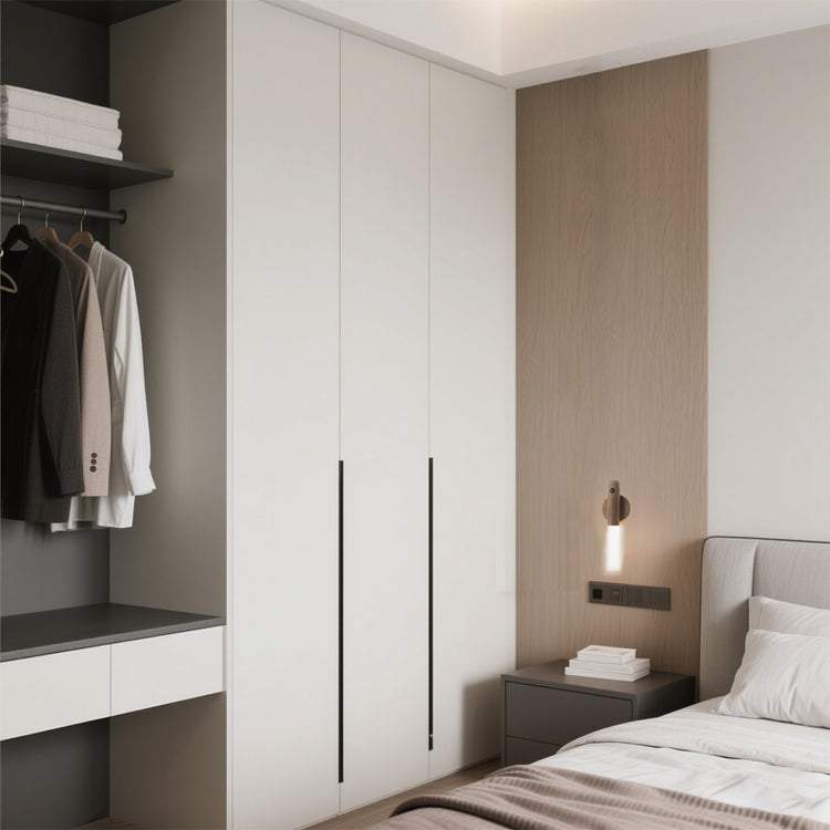 USB genopladelig væglampe i træ