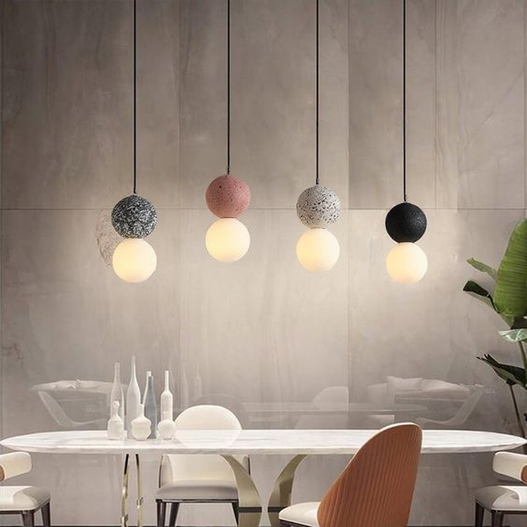 Glarefusion Nordic Modern Simple Terrazzo Lysekrone