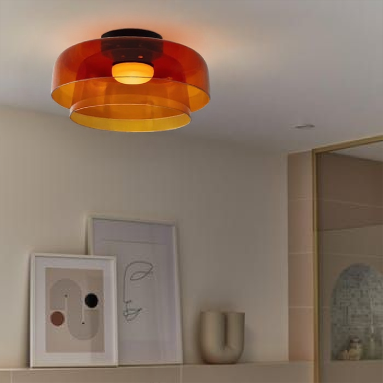 Plafonnier créatif en vitrail multicouche Glarefusion